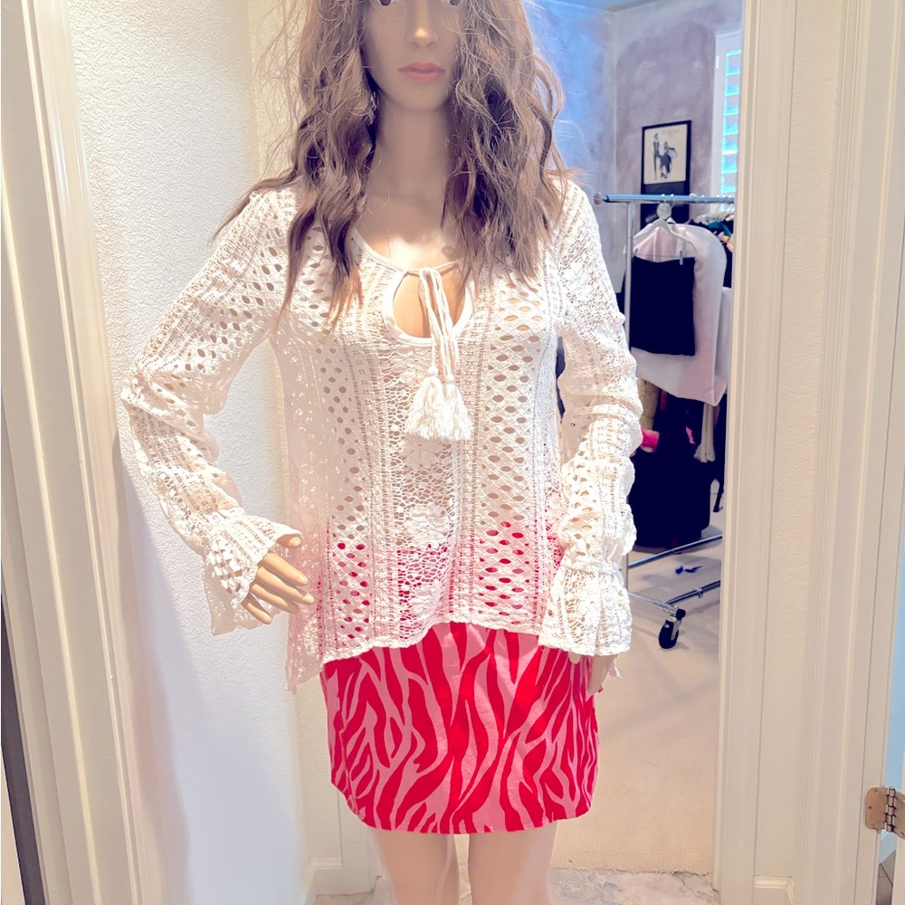 LACE COTTON BLOUSE - LIKE NEW!
